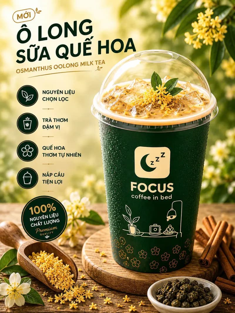 Ô long sữa quế hoa — 39k